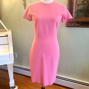 Victoria Beckham Pink Midi Dress